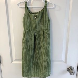 Girl’s 6x Jonathan Martin dress in olive tones.